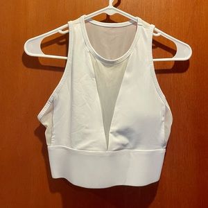 Cute white and mesh crop top